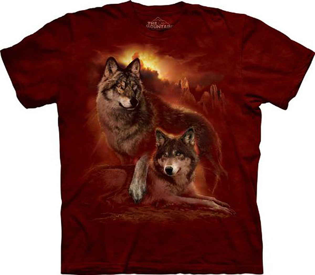 The Mountain Men's Wolf Sunset T-Shirt