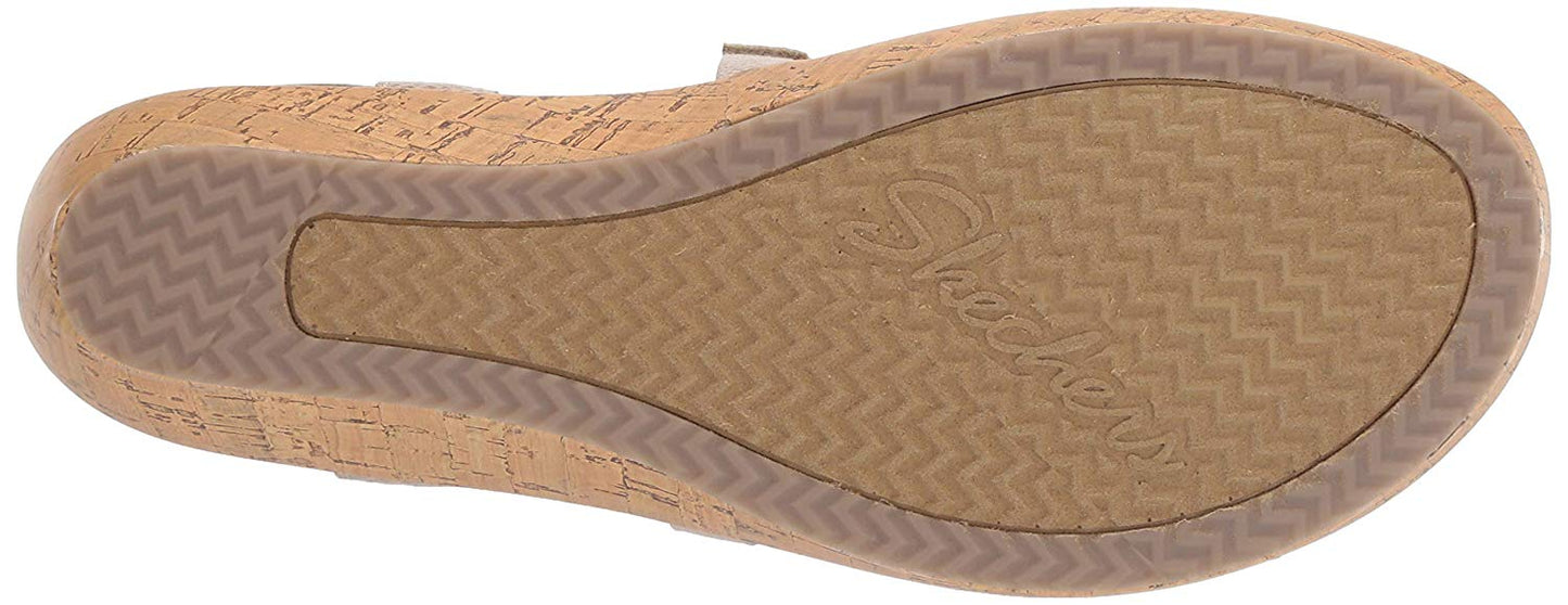 Skechers Women's Brie-Desert Dance-Multi-Strap Slingback Sandal Flat