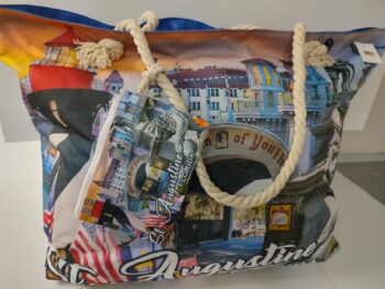 SA Rope Handle Tote Bag With Clutch Purse