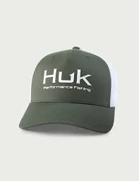 HUK Performance Fishing Trucker Hat, Moss
