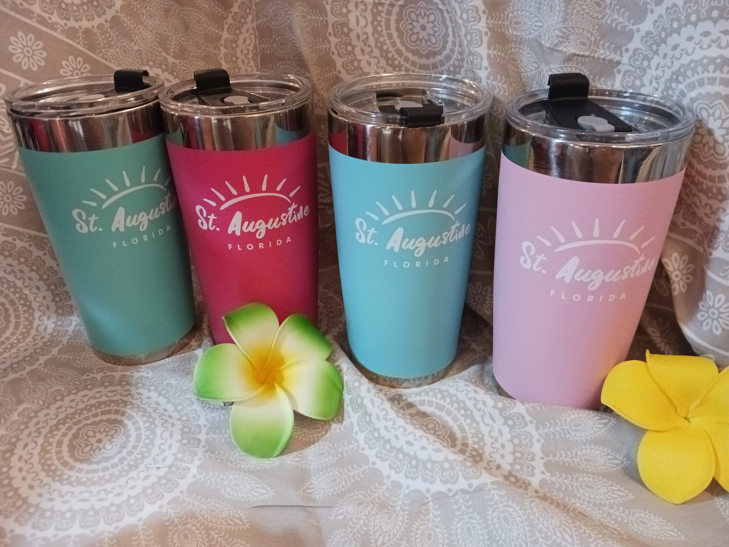 ID SA Souvenir Tumbler Cup With Straw, Solid Sun
