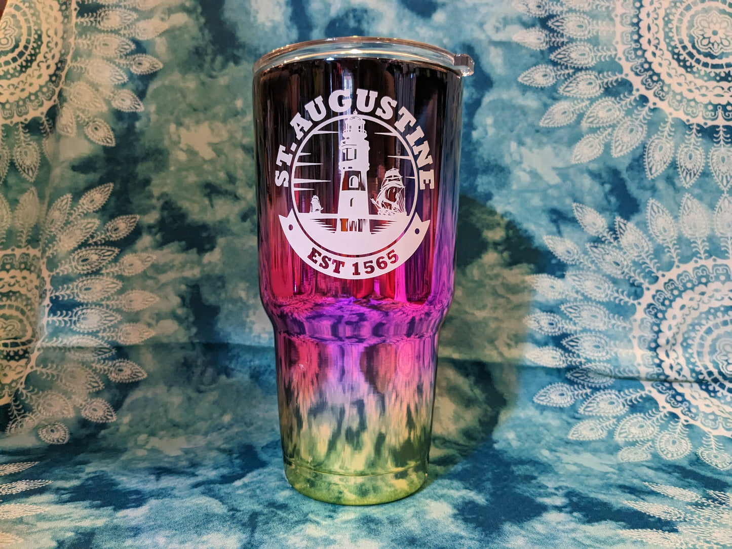 ID SA Souvenir Tumbler Cup With Straw, Light House,