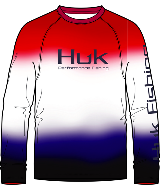 Huk Flare Fade Pursuit LS Performance