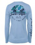 Salt Life Women's, Escape to Paradise, LS, Non Pocket Crew SLX,