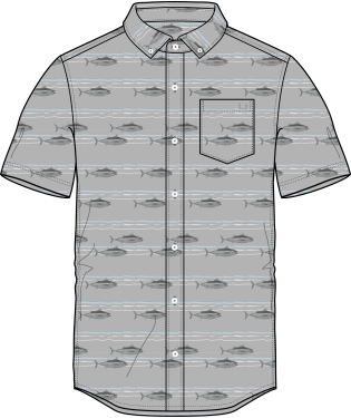 HUK Tuna Pastel Teaser Button Up