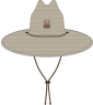 HUK Crushable Straw Hat, Natural