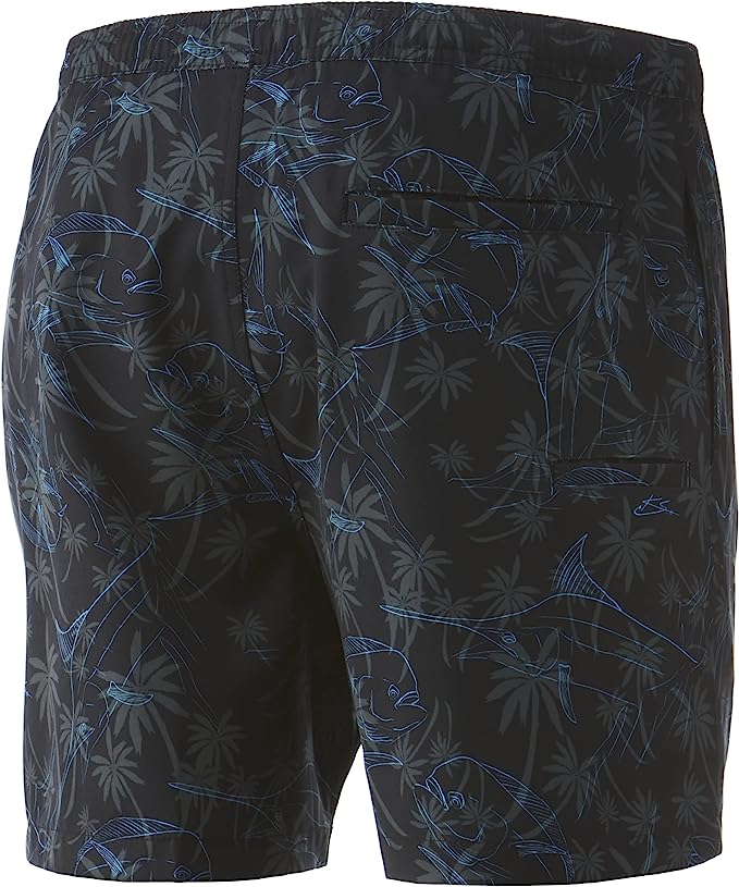 HUK Men's Volley 5.5" Elastic Waist Quick-Dry Swim Shorts
