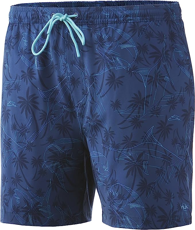 HUK Men's Volley 5.5" Elastic Waist Quick-Dry Swim Shorts