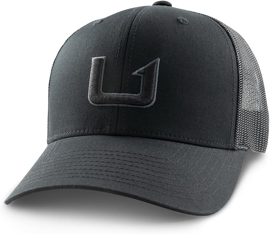 HUK Men's Standard Trucker, Anti-Glare Snapback Fishing Hat, Black