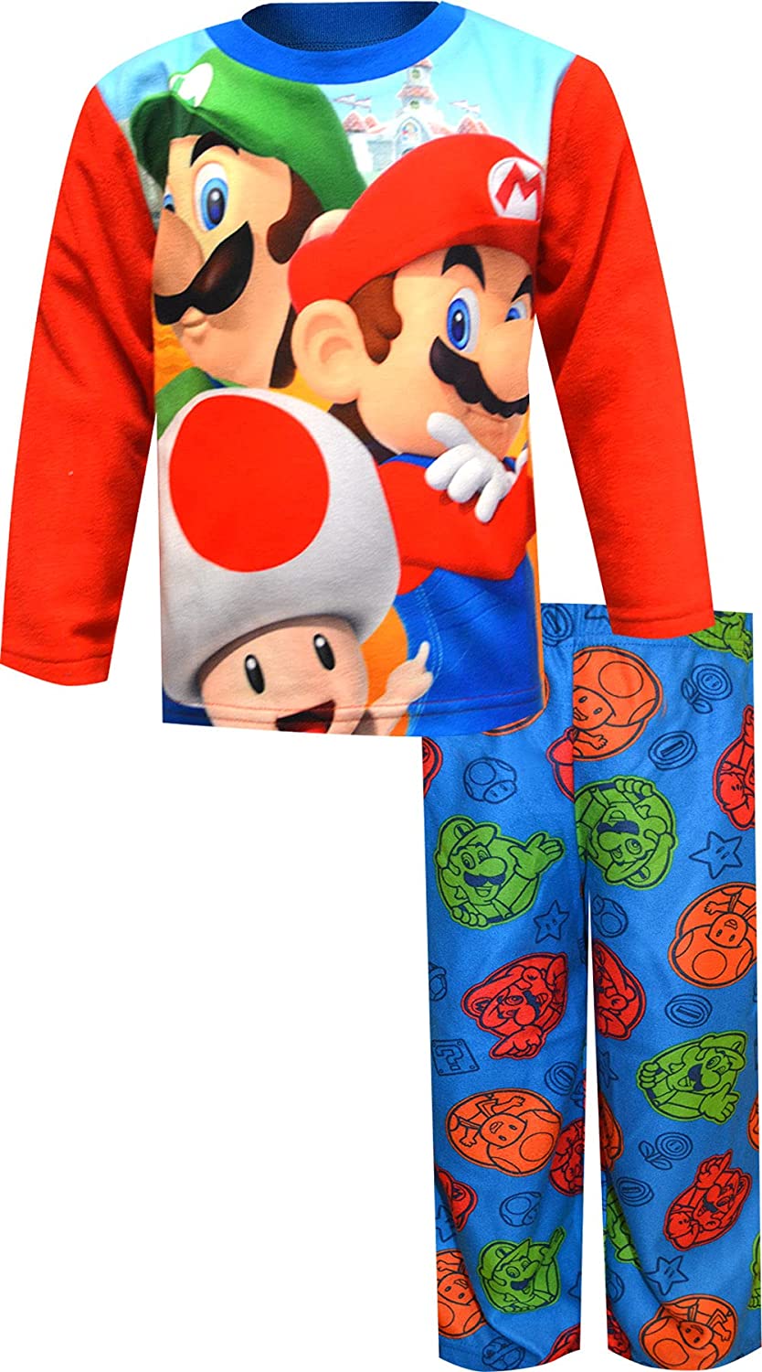Super Mario Boys' Fleece 2pc Pajamas Set