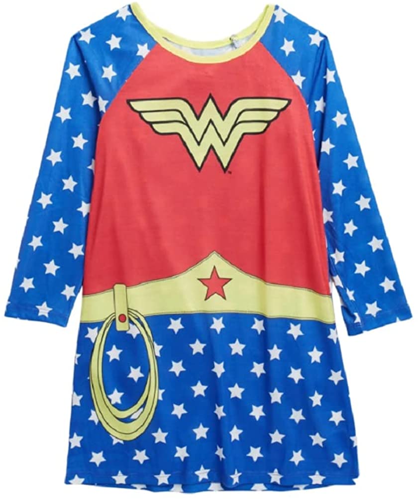 Wonder Woman Girls' Nightgown Superhero Pajama