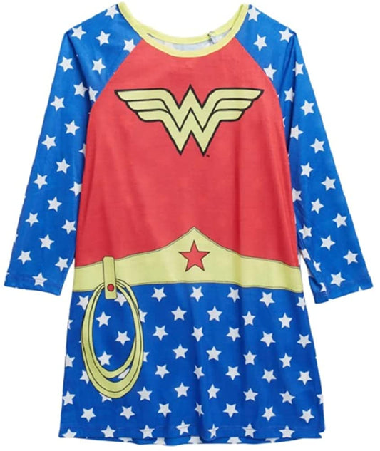 Wonder Woman Girls' Nightgown Superhero Pajama
