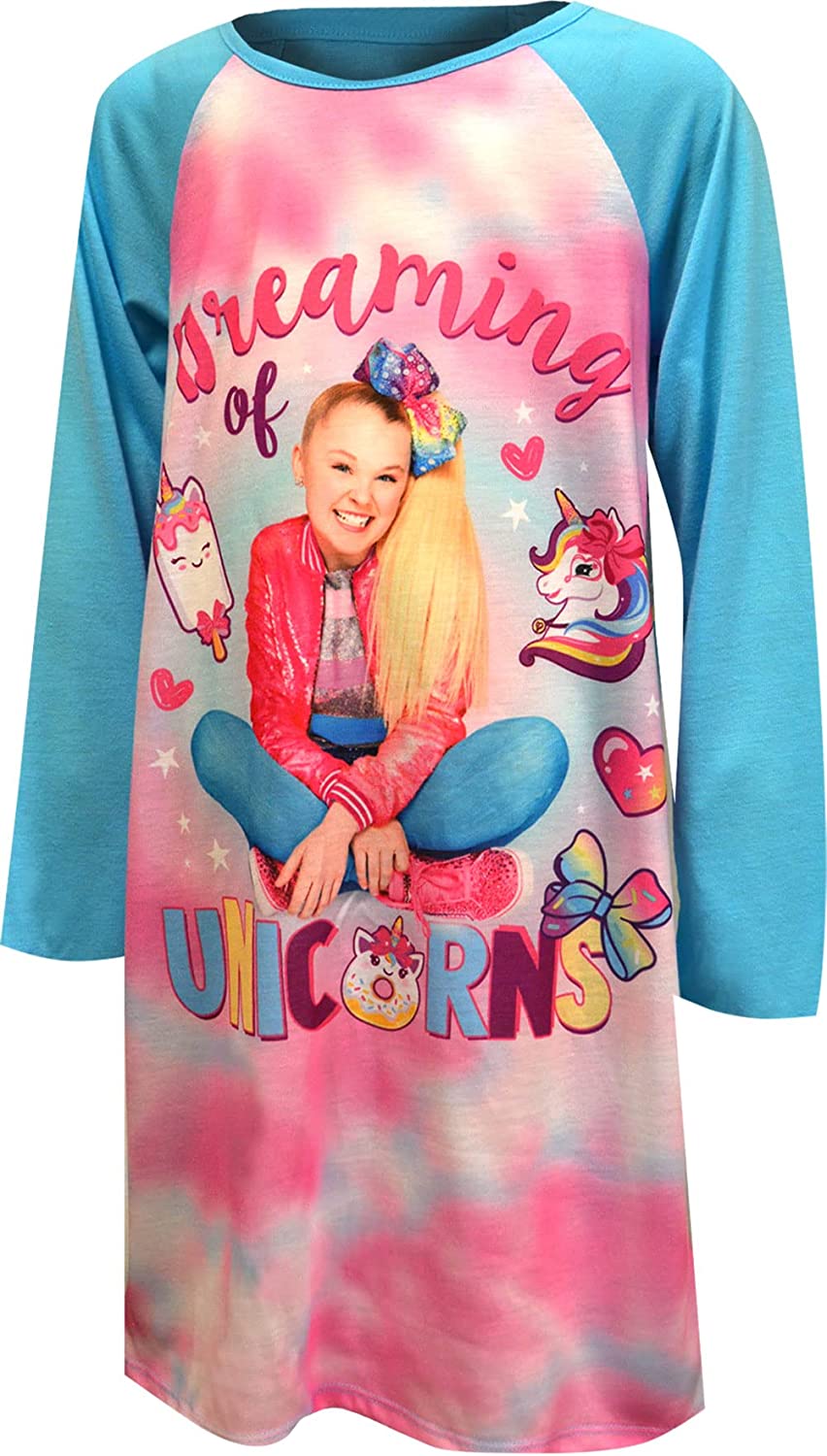 JoJo Dreaming of Unicorns Long Sleeve Nightgown Pajama Sleepwear