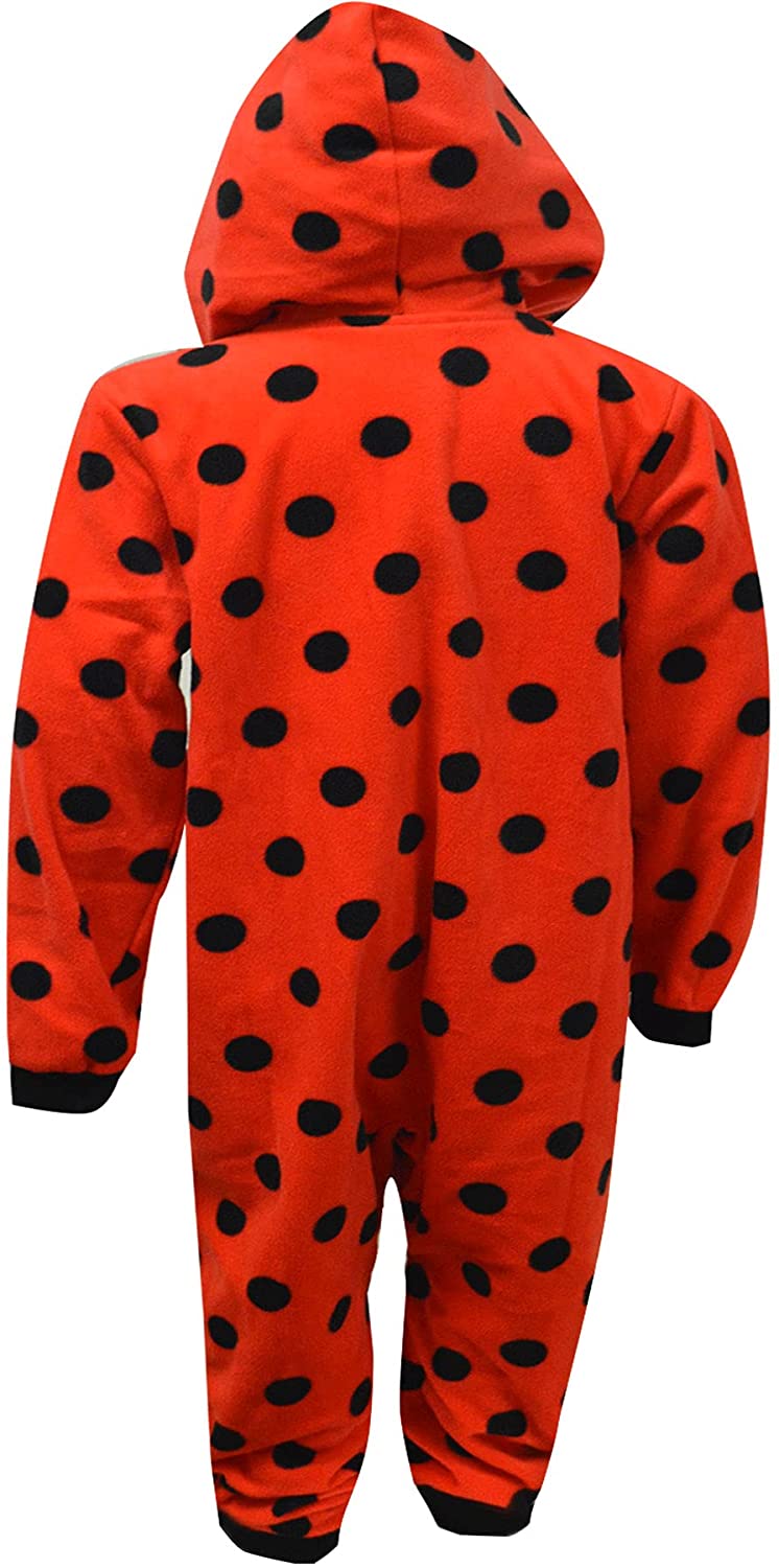 Komar Kids Miraculous Ladybug Girls Girl Power Full Zip Blanket Sleeper Hooded Pajama