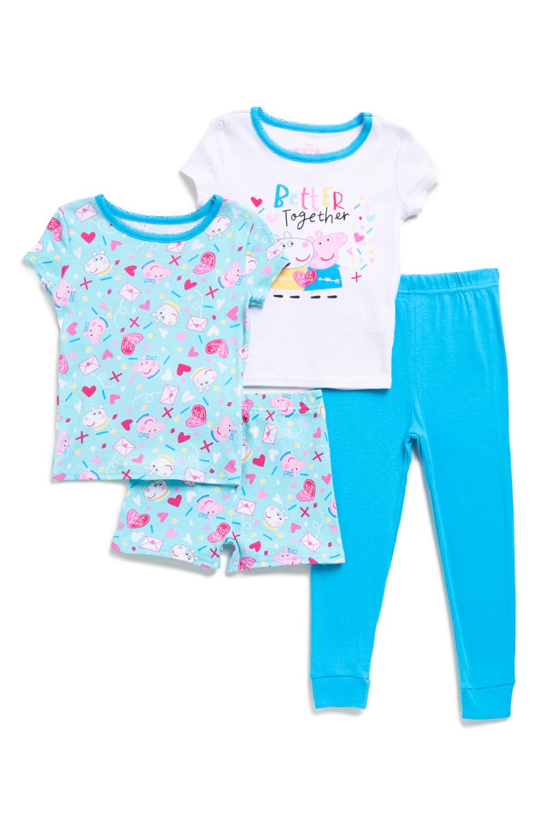 Peppa Pig Girls' Better Together 4pc Pajama Set