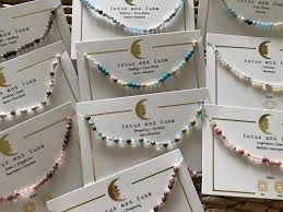 Lotus and Luna 4mm Healing Necklaces, Energy Stones
