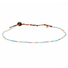 Lotus and Luna Seed Bead Necklaces,