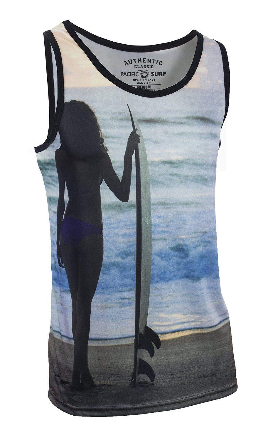 Pacific Surf Men's All-Over Print Tank Slim Fit Muscle Shirt