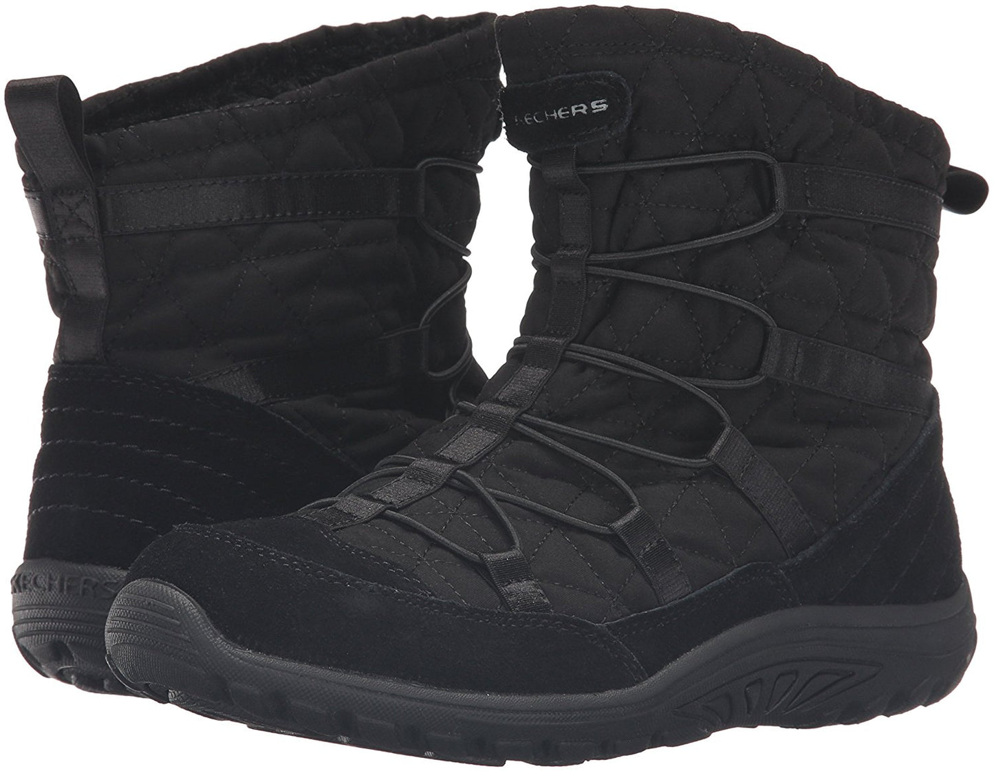Skechers Women's Reggae Fest Steady Quilted Bungee Ankle Bootie