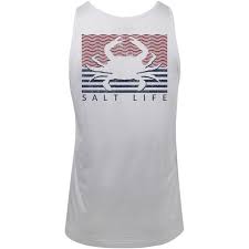 Salt Life Men's Crabbin Flag Tank