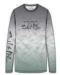 Salt Life Men's, Current and Catch, Perforated, LS, Crew, NP,