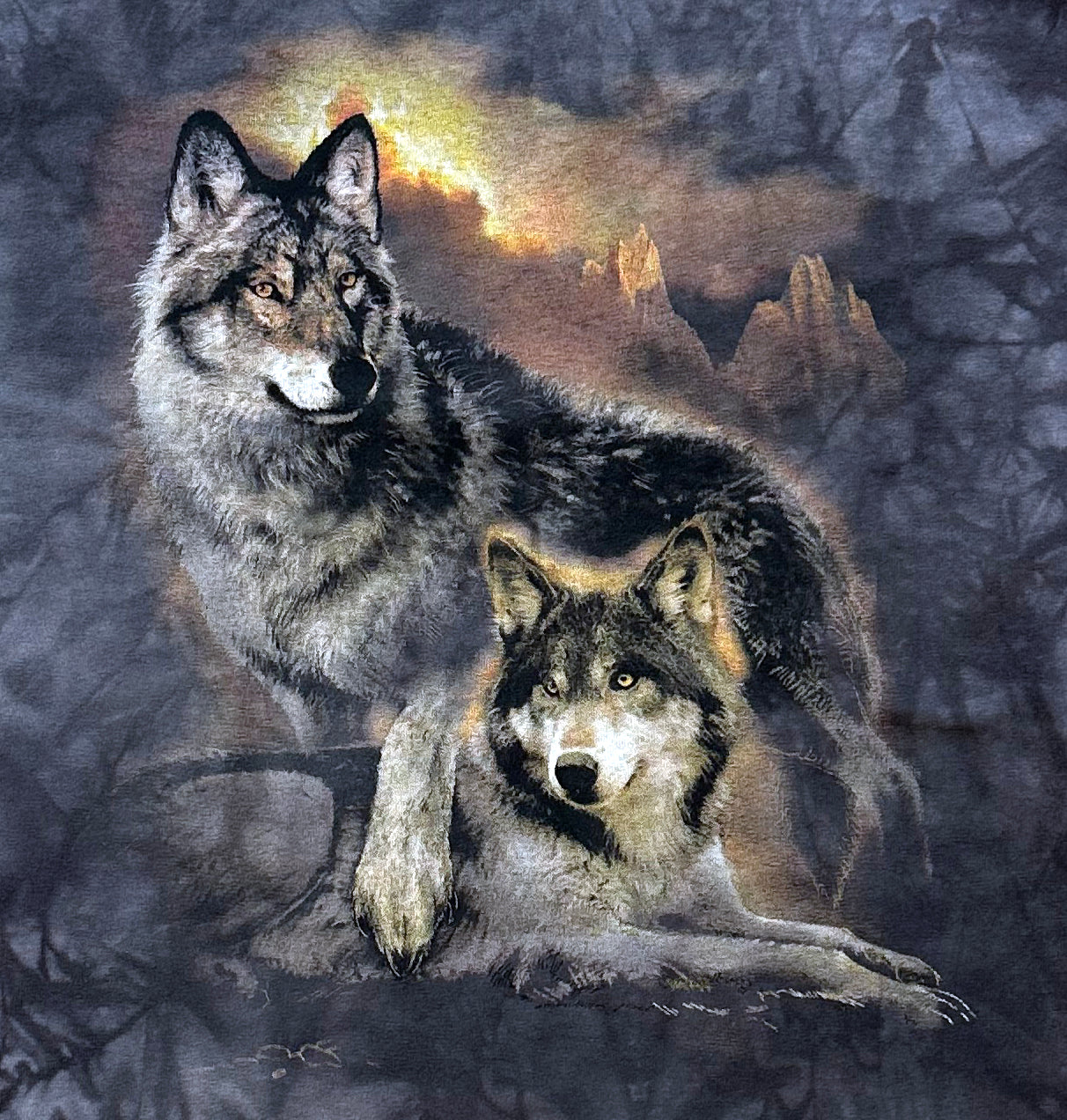 The Mountain Men's Wolf Sunset T-Shirt