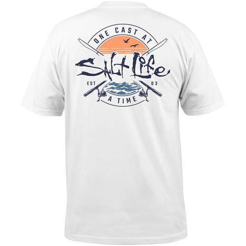 Salt Life Men's, One Cast At A Time, SS,PKT, T-shirt,