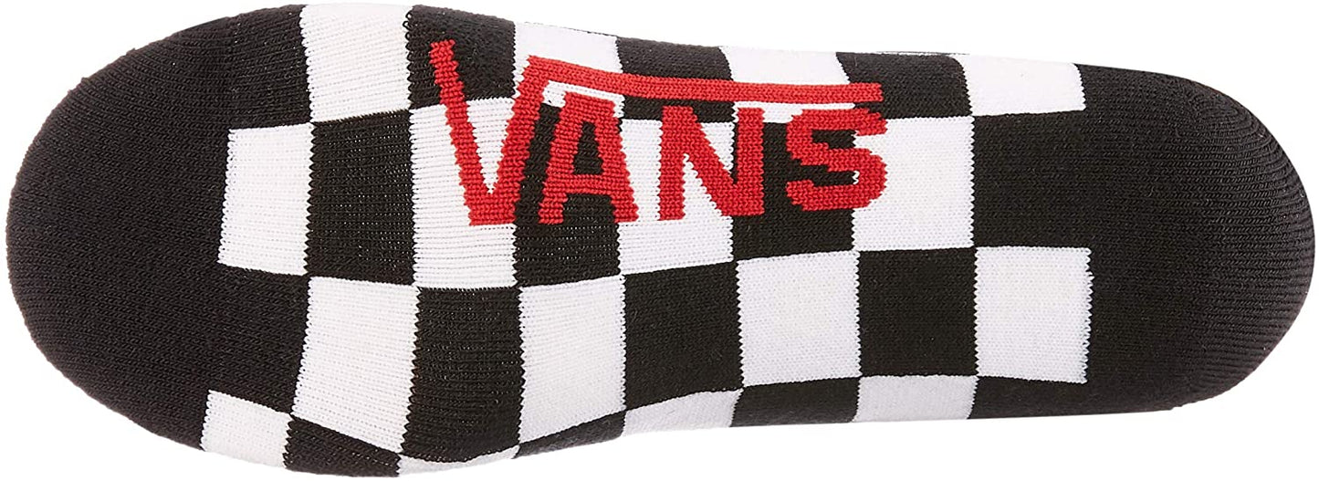 Vans Canoodle Super No-Show - 3 Pack Socks, Red/White Check, (6.5-9) M US