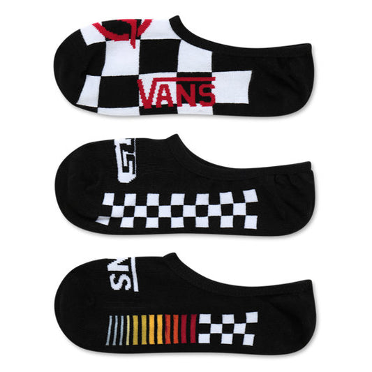 Vans Canoodle Super No-Show - 3 Pack Socks, Multicolor, (6.5-10) M US