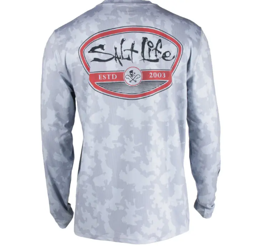 Salt Life Men's CamoX Long Sleeve Performance Pocket Tee,Grey XL – Vintage  Clothing Co.