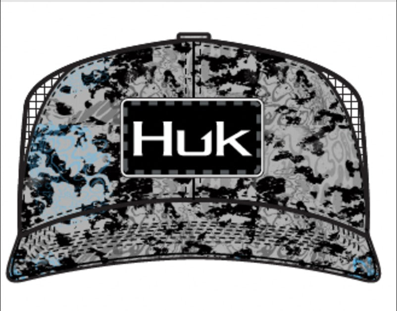 HUK Tide Mossy Oak Trucker Hat,Mo Barracuda