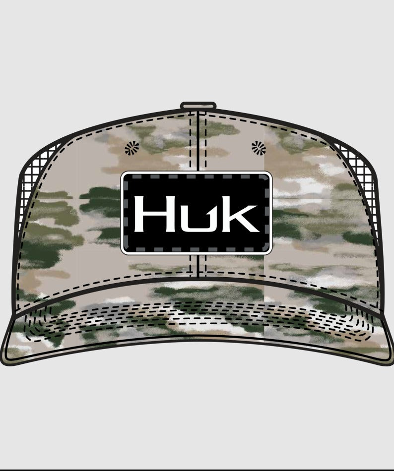HUK Edisto Trucker Hat,Khaki – Vintage Clothing Co.
