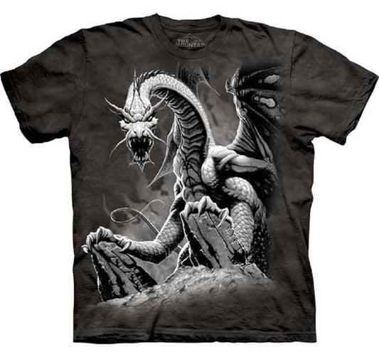 The Mountain Men's Black Dragon Roaring T-Shirt