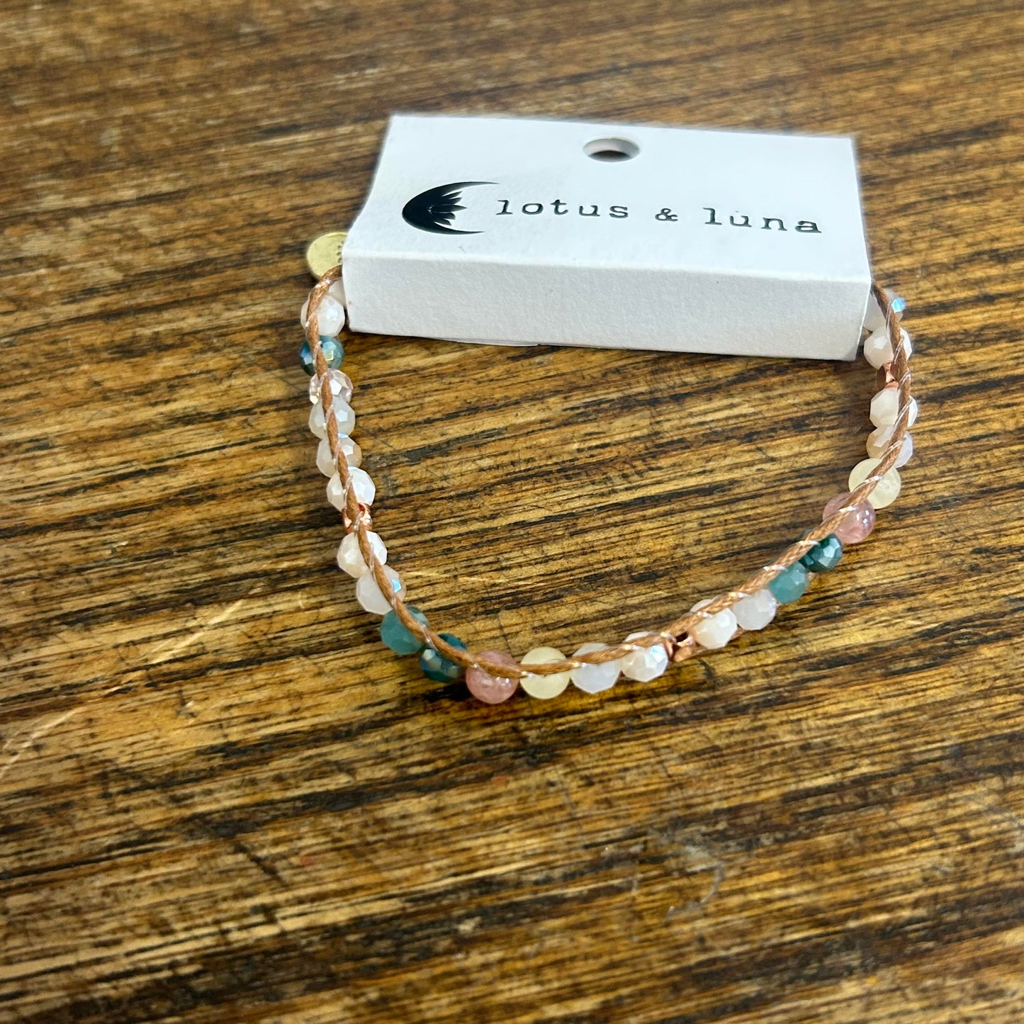 Lotus and Luna Earth Bracelet