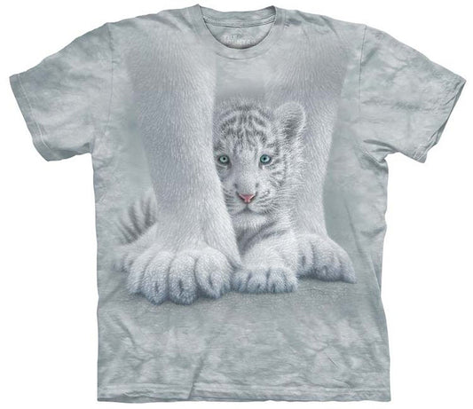 The Mountain Men's White Tiger Cub Sheltered T-Shirt