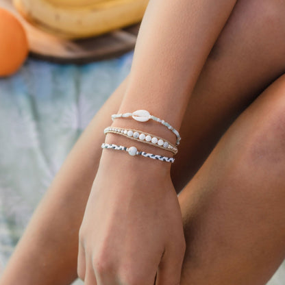 Lotus and Luna Braided Stone Bracelet