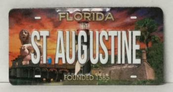 St. Augustine License Plate Tinplate Magnet