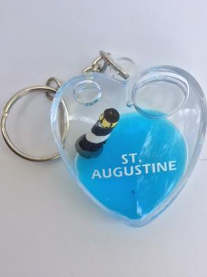 Key Ring - Heart with Floating Lighthouse