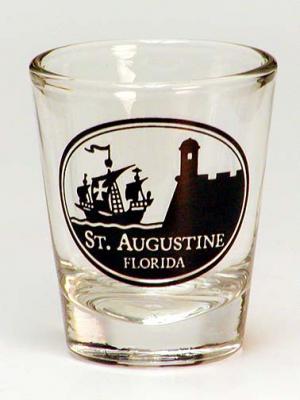 Ship and Fort Shot Glass