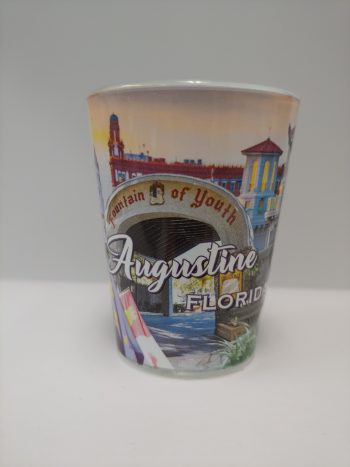 Historic Print and Map,St. Augustine Photo Montage Shot Glass