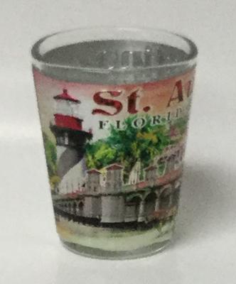 St. Augustine Foil Collage Shot Glass