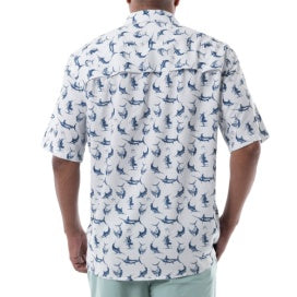 Guy Harvey Men's Short Sleeve Button Fishing Shirt