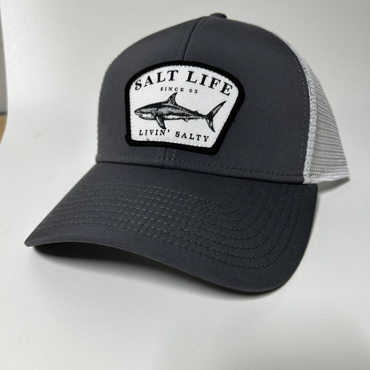 Salt Life Men's The Fish Series Hat, Shark, Quartz