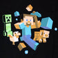 Minecraft Run Away Creeper Glow Dark T-shirt, Black, 4XL
