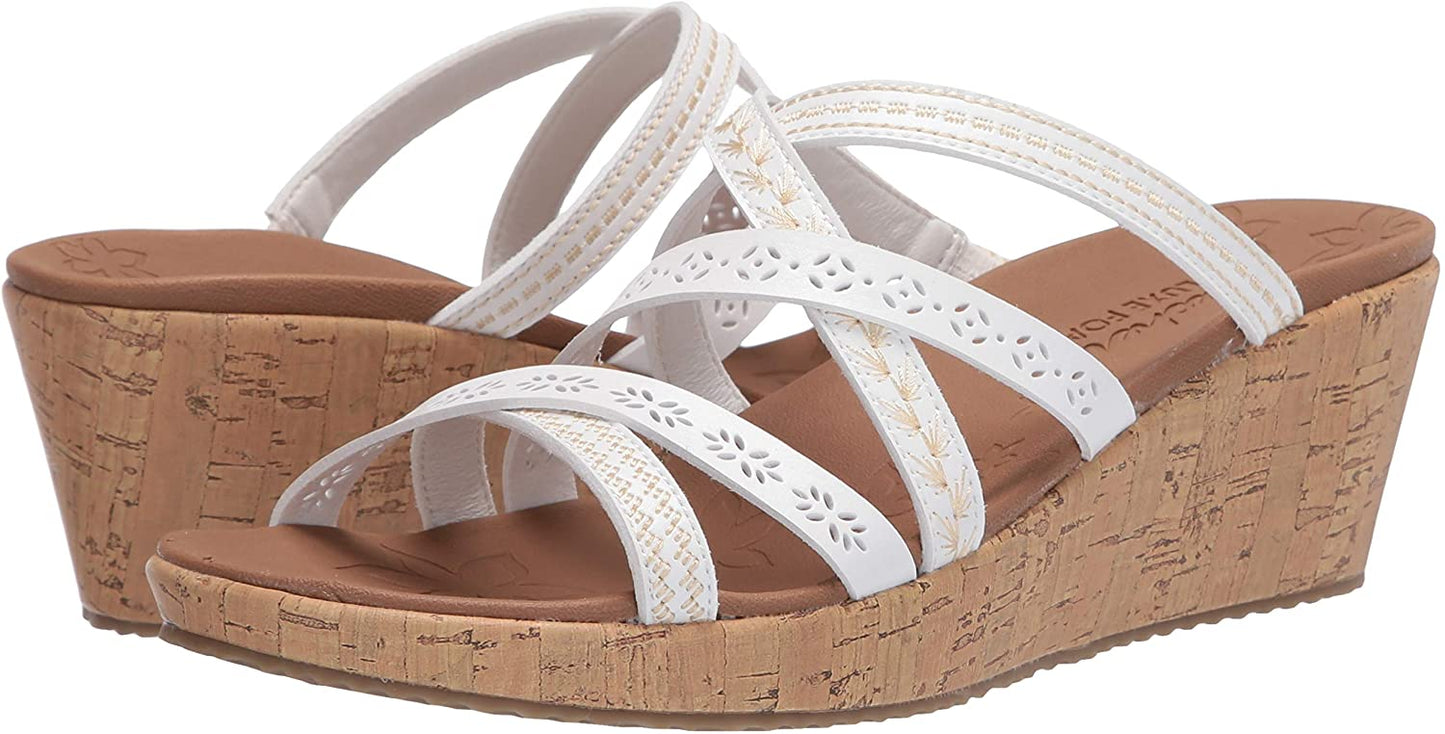 Skechers Women's Beverlee - Tiger Posse Wedge Sandal