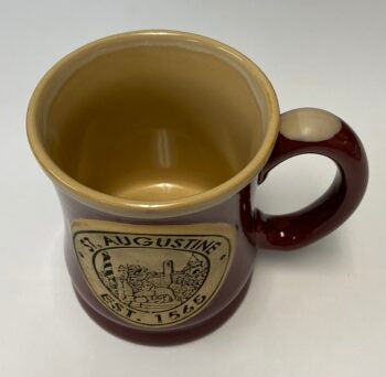 Historic Print and Map,St. Augustine Pottery Mug Brown