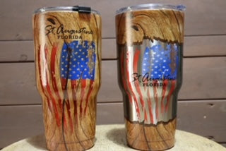 ID SA Souvenir Tumbler Cup With Straw,Flag,