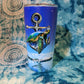 ID SA Souvenir Tumbler Cup With Straw,Under Sea Graphic,