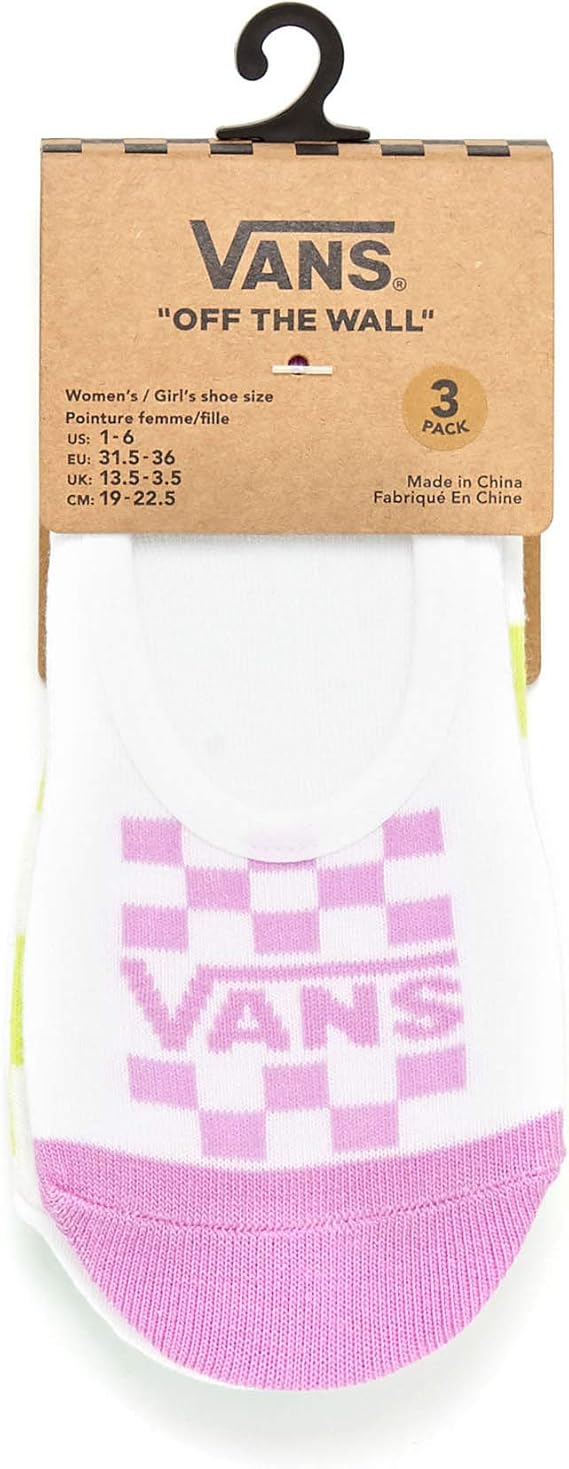 Vans Womens Girls Basic Canoodle No Show Socks, (BCA), (6.5-10) M US