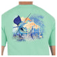 Guy Harvey Men's Sunset Sailfish T-Shirt No Pocket, Beach Glass,3XL